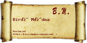 Biró Médea névjegykártya